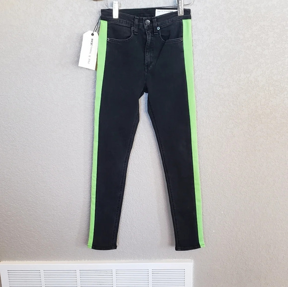 Rag & Bone Maize jean Black / Lime - Picture 1 of 6